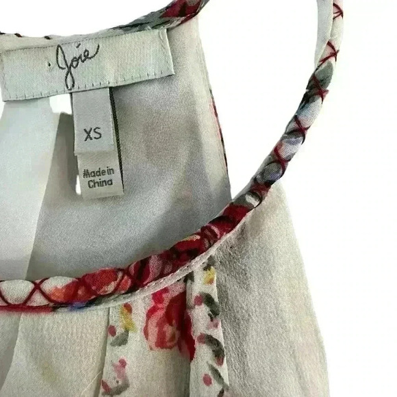 JOIE VALETTA SILK FLORAL DRESS PINK / WHITE SIZE SMALL - Picture 6 of 7